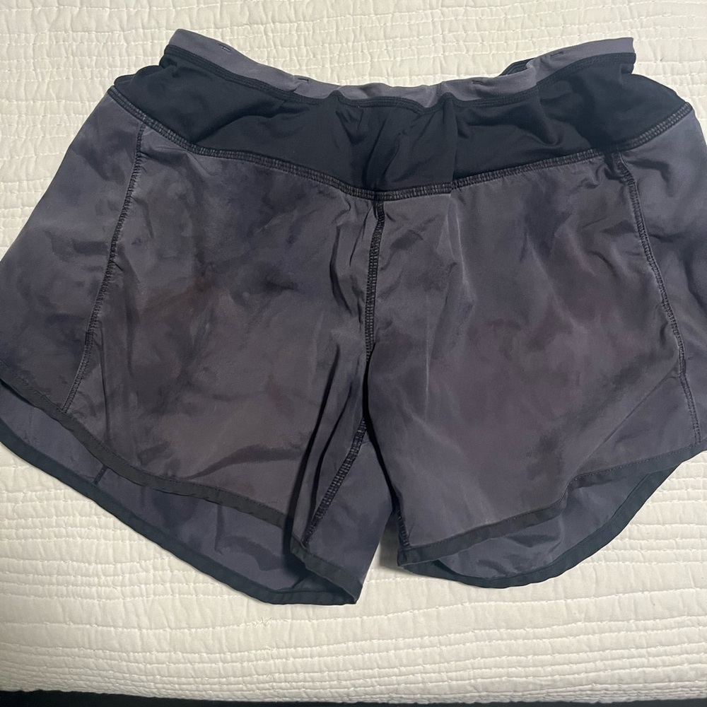 Lululemon Athletica Smoky Black Athletic Shorts with 4 Inch Inseam